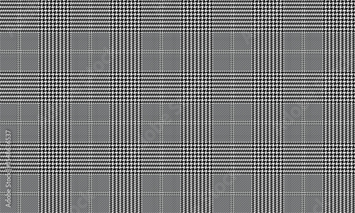 Seamless plaid pattern, white, black, simple and elegant design, modern, suitable for designing clothes, skirts, pants to look outstanding and classic.
