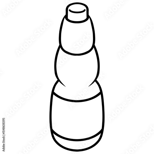 bottle of ramune, japanese soda drink icon