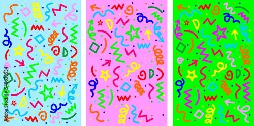 SYMBOL DOODLE ART CUTE FUNNY ABSTRACT BACKOGRUND