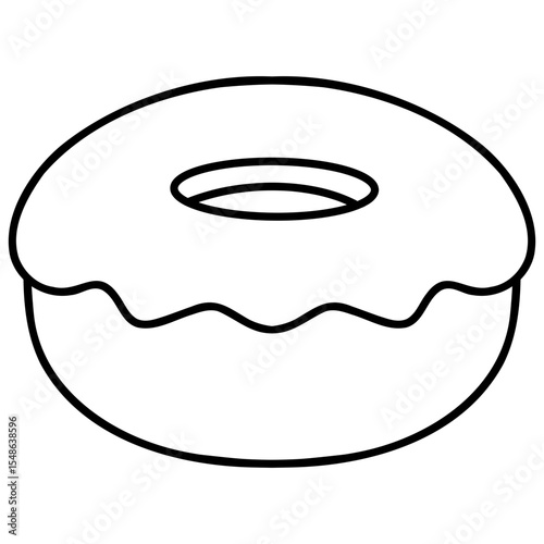 vector of a donut icon logo