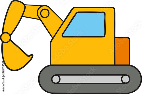 포크레인 굴삭기 벡터 이미지
excavator vector image