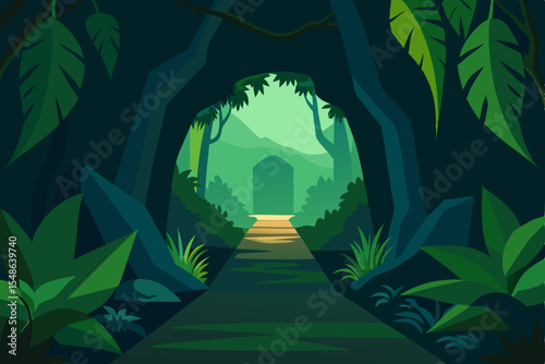Mysterious Jungle Path An Enigmatic Journey into the Lush Green Heart of the Rainforest