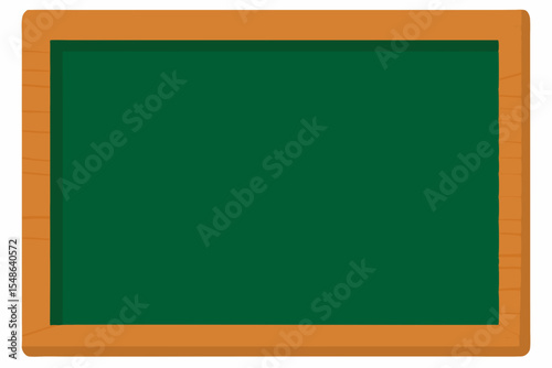 A blank, framed green chalkboard for school education, perfect for writing a message or lesson