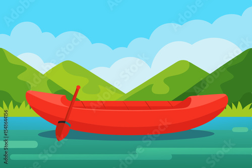 A tranquil boat drifts on the calm sea under a summer sky, perfect for island travel and fishing adventures