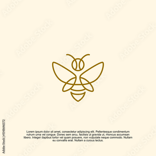 Minimalist Honeybee Line Art Design: Elegant and Versatile Illustration for Branding, Packaging, and Creative Projects Seeking a Natural and Organic Aesthetic Approach