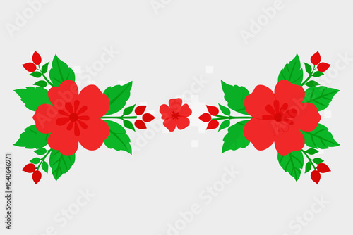 A festive Christmas background frame featuring natural holly, berries, and poinsettia decorations for the holiday season