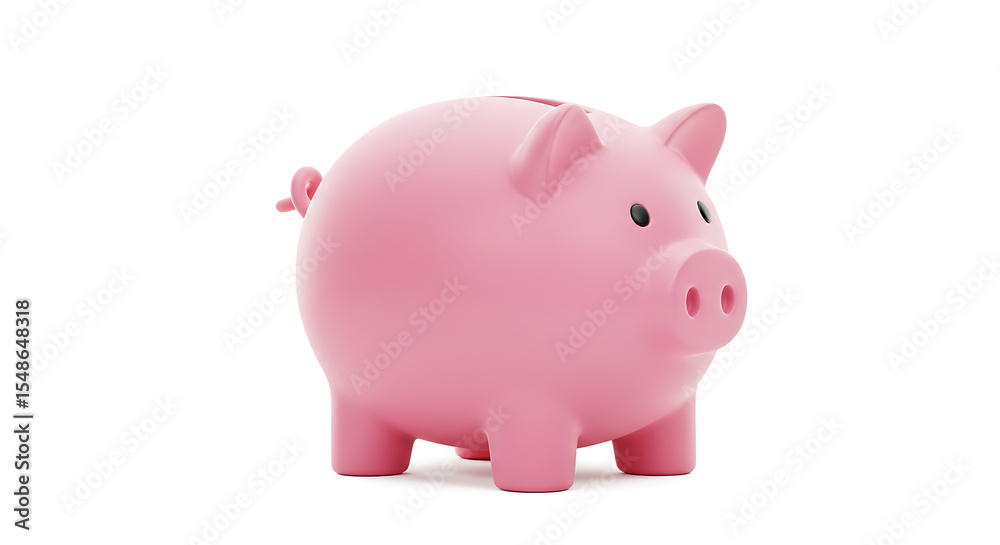 Obraz premium 3D Piggy Bank for Financial Themes