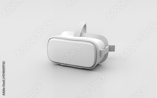 White Virtual Reality Headset. High quality