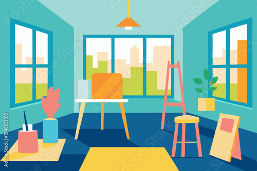 Luxury contemporary home interior design featuring a sunlit living room with stylish furniture and a large window