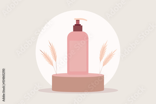 Here's a concise description combining your elements:

Vector illustration of various blank containers including plastic water bottles, cosmetic perfume spray bottles, and a lamp, all isolated on whit