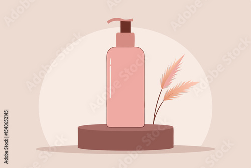 Vector illustration of various bottles and containers for liquid, beauty, cosmetic, and hygiene products such as perfume, cream, and shampoo