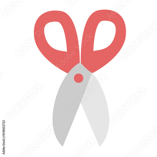 Kitchen utensils flat color icon. Kitchen scissors