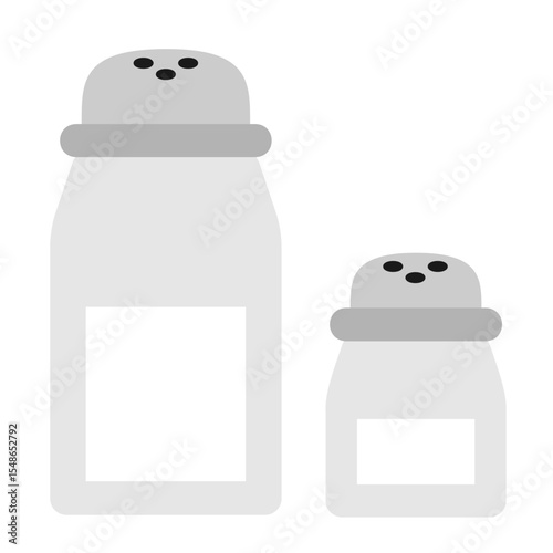 Kitchen utensils flat color icon. Seasoning container