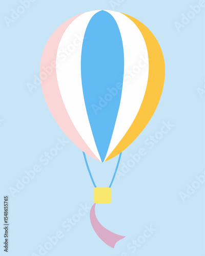 Colorful hot air balloons fly across the sky, offering a fun adventure for travel