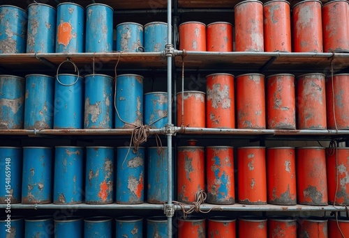 The industrial charm of mottled iron cans