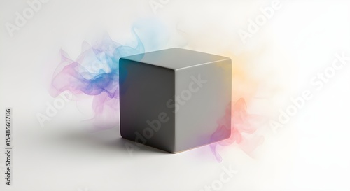 Dreamlike colors fading around a balanced quiet object
