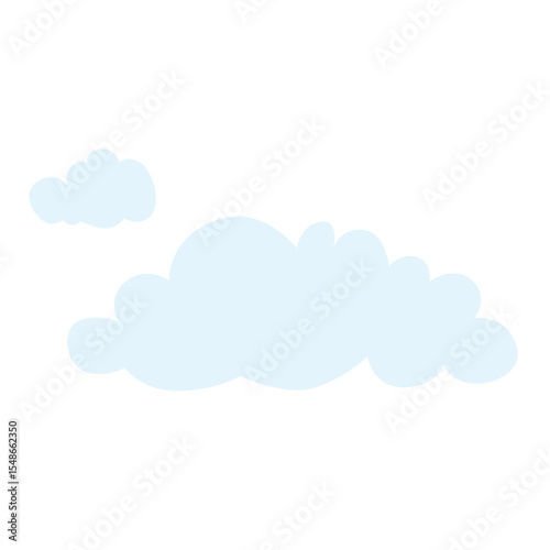 A soft, fluffy cloud in the sky, perfect for weather-related, outdoor, and nature-themed designs, conveying calmness and serenity.