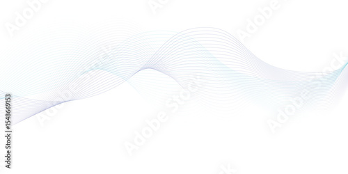 Abstract water colour wave element for design. Digital frequency track equalizer. Stylized line art background. Vector illustration. Wave with lines created using blend tool.