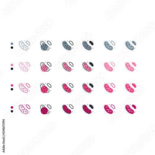 Bacteria icon for microbiology and health concepts.