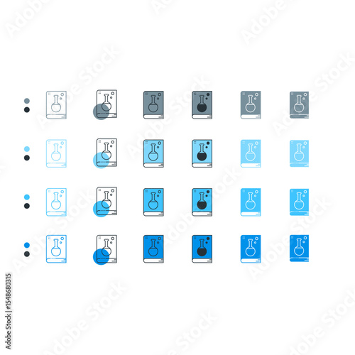 Chemistry icon for scientific research and reactions.