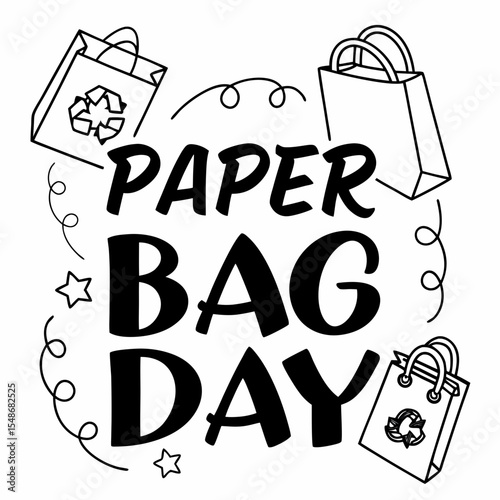 PAPER BAG DAY vector illustration