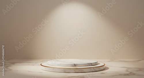 White plate on table with spoon in a clean kitchen setting