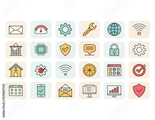 business and finance icon set