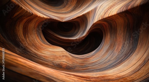 Fototapeta Naklejka Na Ścianę i Meble -  Intricate wood grain swirling vortex