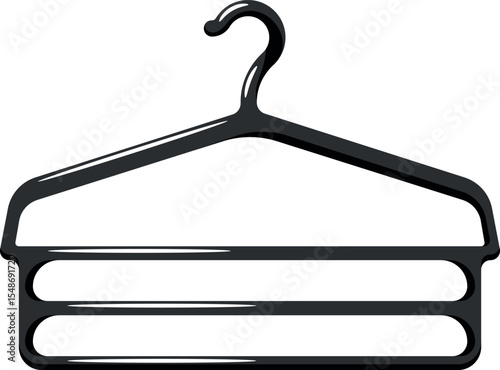 Multilayered clothes hanger vector illustration