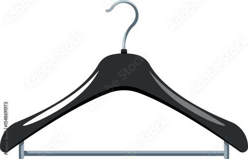 Plastic hanger with steel rail