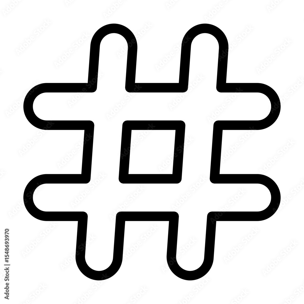 Fototapeta premium hastag line icon