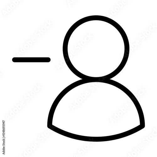 delete friend line icon