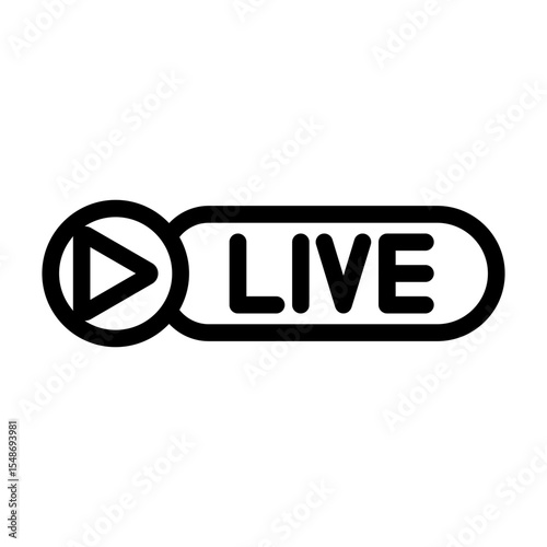 live streaming line icon