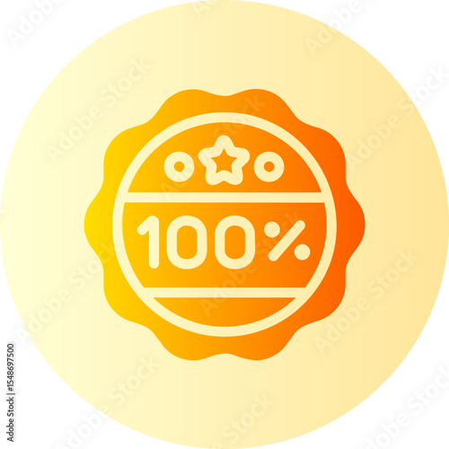 100 percent gradient icon