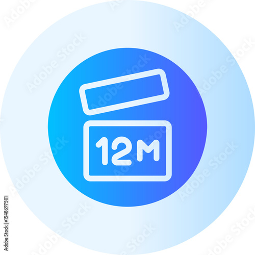 12 months gradient icon