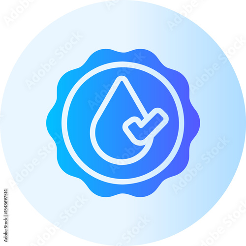 dermatologically tested gradient icon