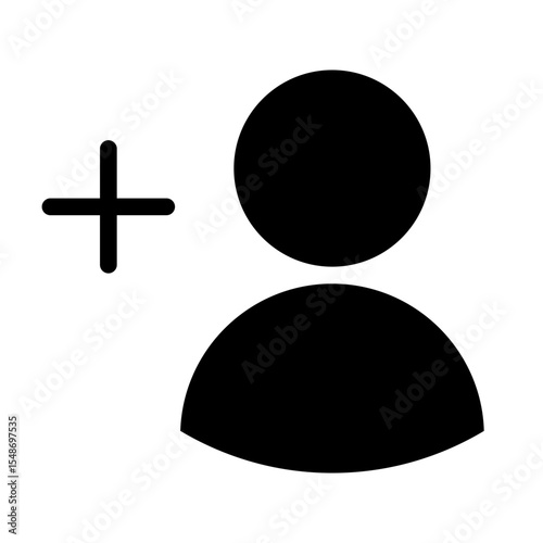 add friend glyph icon