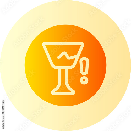 fragile gradient icon