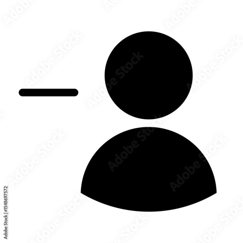 delete friend glyph icon