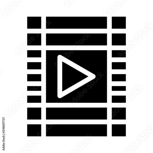 video file glyph icon