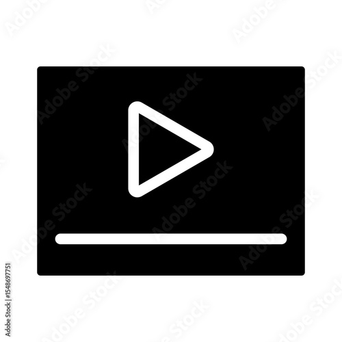 video player glyph icon