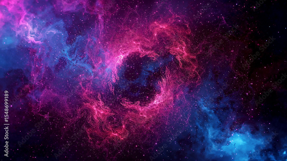 Naklejka premium Cosmic dance of neon energy and color