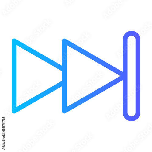 fast forward gradient icon