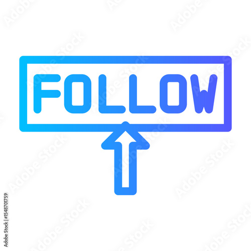 follow gradient icon