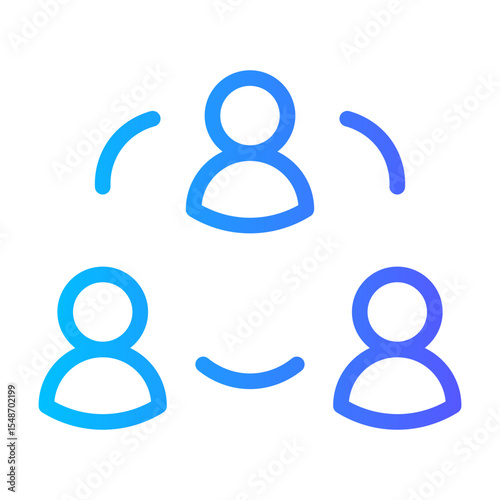 social network gradient icon
