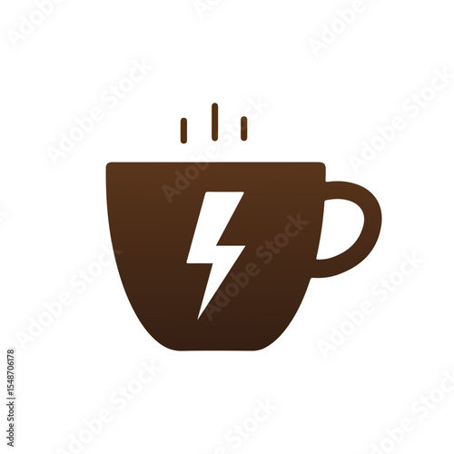 Minimalist Coffee Cup Icon – Simple Caffeine Symbol for Café or Drink Branding
