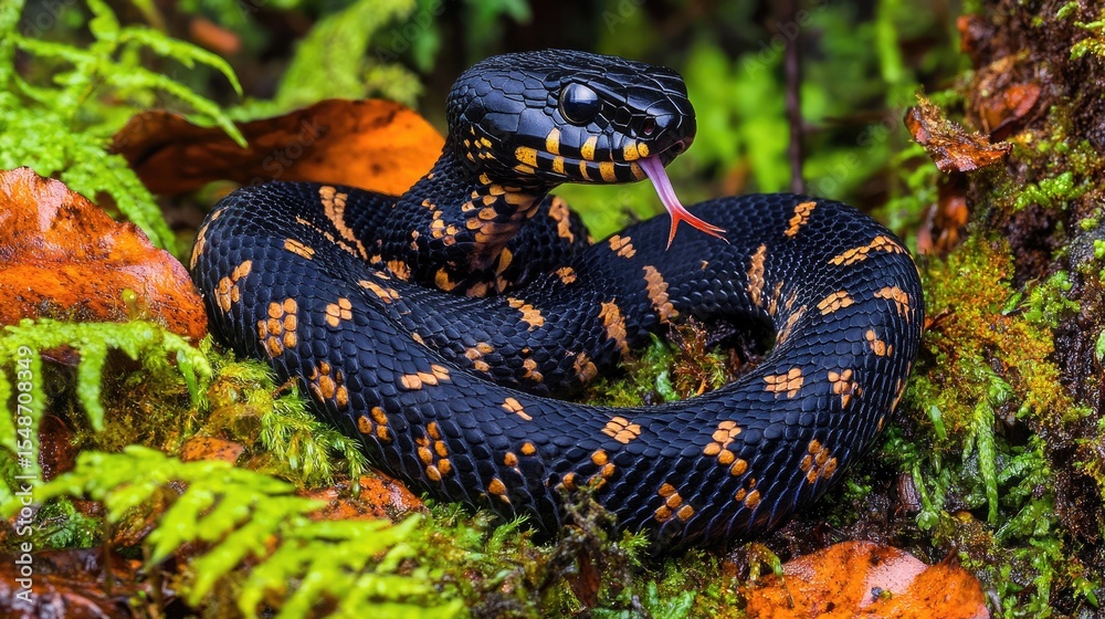 Obraz premium view of a poisonous snake