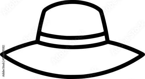 Minimalist Hat Outline Icon for Fashion