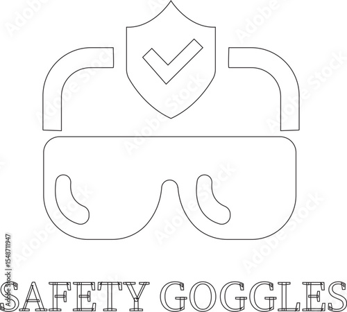 
Work safety line art icon.Warning sign safety first clip art collection for under construction.Obstacle vector illustration.Icon vector for safety and health at work with safety first.
