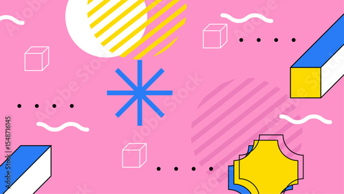 Abstract light blue image with colorful geometric shapes, suitable for backgrounds, web design, and modern artistic projects. Ideal for dynamic visuals.